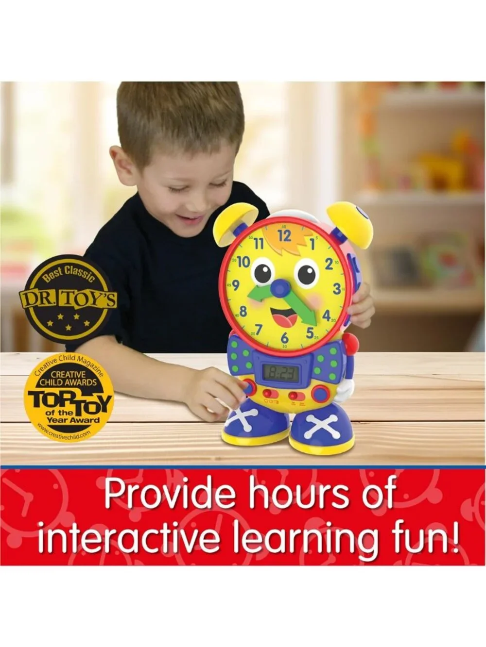 Interactive Teaching Time Clock Toy – Analog & Digital Learning for Toddlers 3